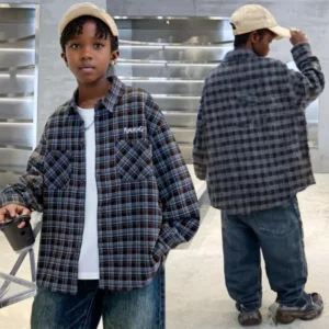Boys Plaid Button-Down Shirt